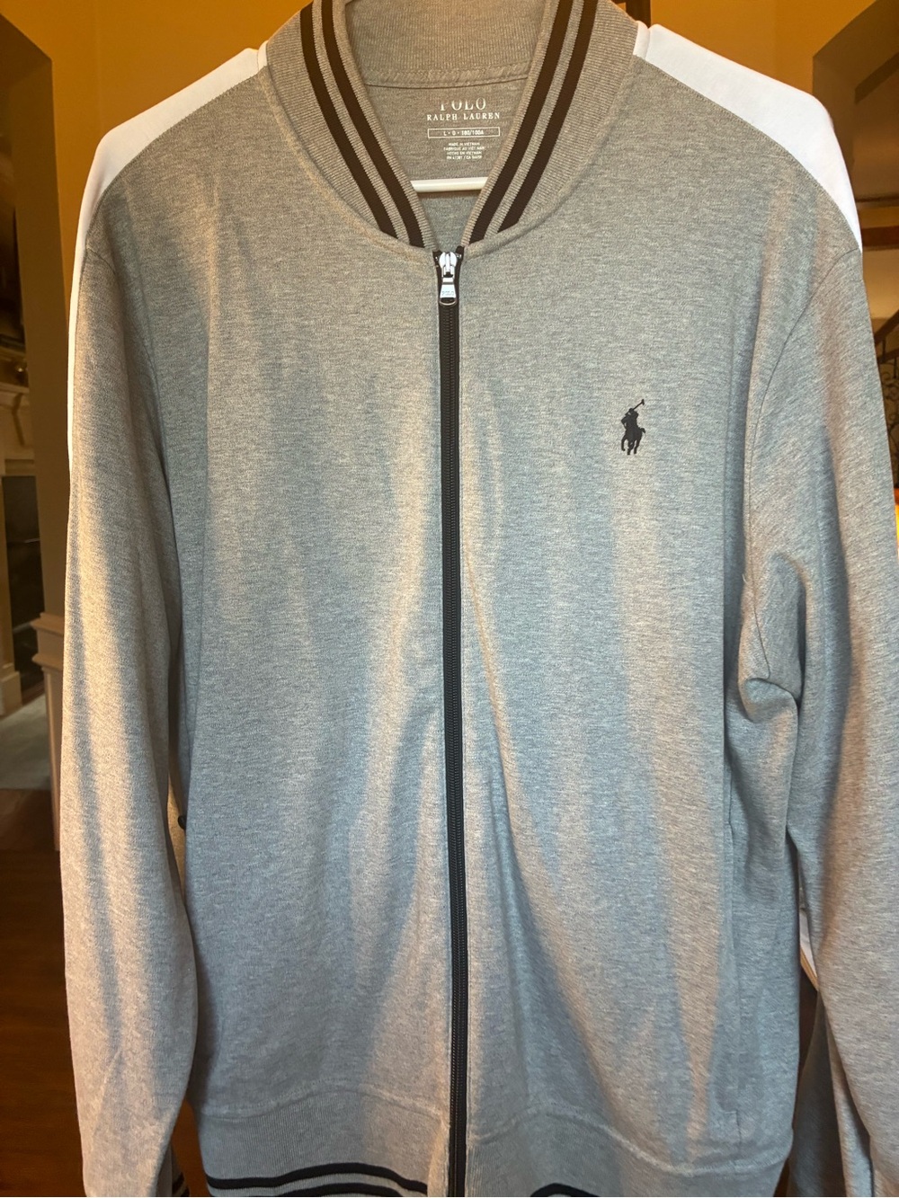 Polo by Ralph Lauren Men's Gray Zip-Front Sweater Jacket